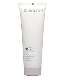 Bioline exfo Mask. Peeling rik på plantekstrakt som har en enzymatisk effekt. Den har en exfolierende effekt, som gjör huden jevn, myk og klar.